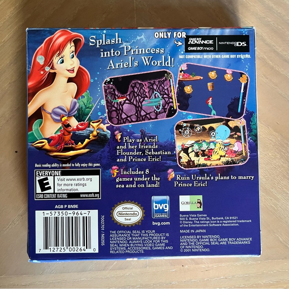 DISNEY The Little Mermaid: Magic In Two Kingdoms Game Boy Advance GBA Video Game - Picture 3 of 5